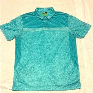 PGA Tour Pro Series Athletic Fit Polo Golf Shirt Flag, , Green Mens Size L